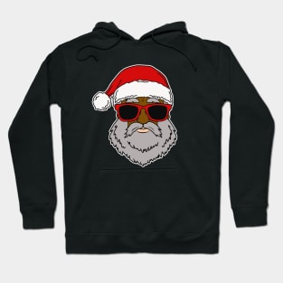 Cool Christmas Black Gray Beard Santa Claus Hoodie